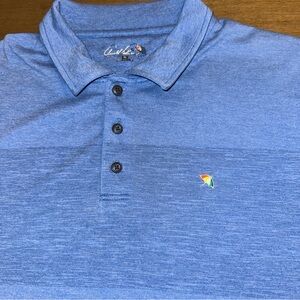 Arnold Palmer Mens XL Polo Shirt Blue Golf Short Sleeve Umbrella Logo Collared
